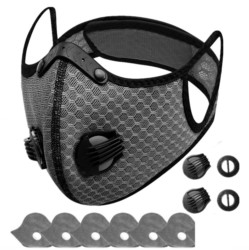 Bike Sports Worksite Facepiece Half Face Cover Mask Respirator With Filter Valve — image 10