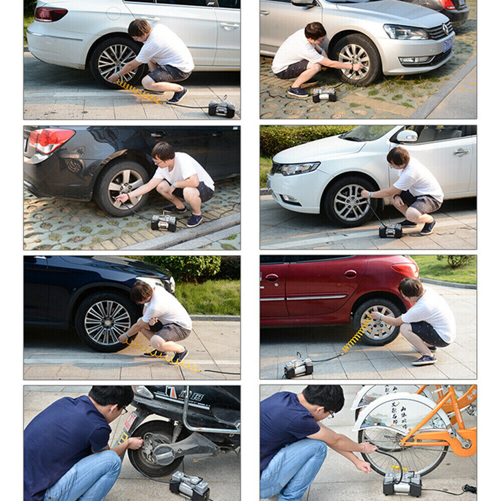 150PSI HEAVY DUTY PORTABLE 12V ELECTRIC CAR TYRE INFLATOR AIR COMPRESSOR