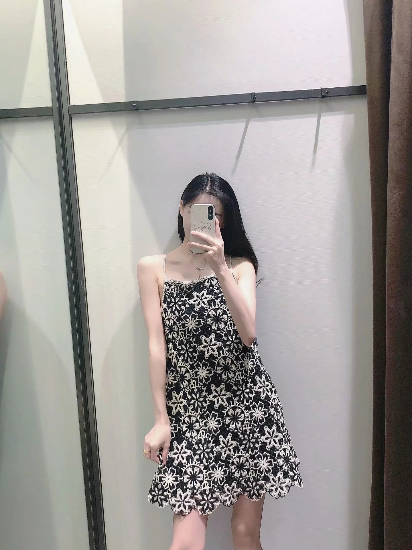 Summer New Style Women's Slim Sling Crochet Mini Dress