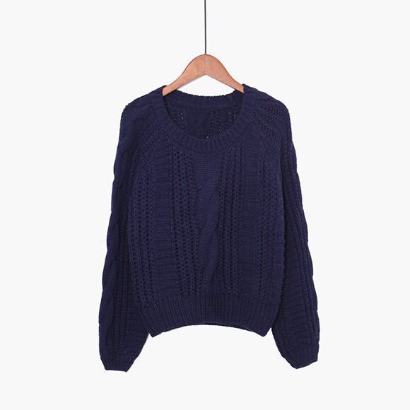 Title 6, New Inner Twist Loose Knit Pullover Womens Out...