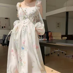 Printed First Love Fairy Dress Tea Break - Flower Rain In The Forest - View 1