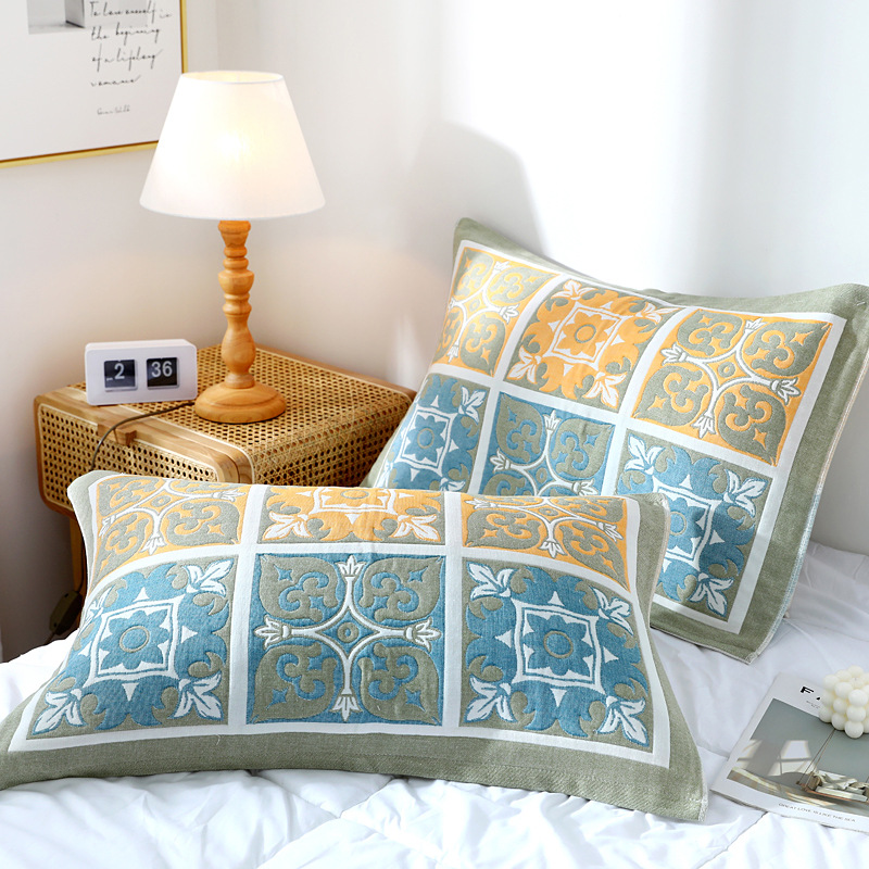 European-style Cotton Five-layer AB Gauze Pillow Towel