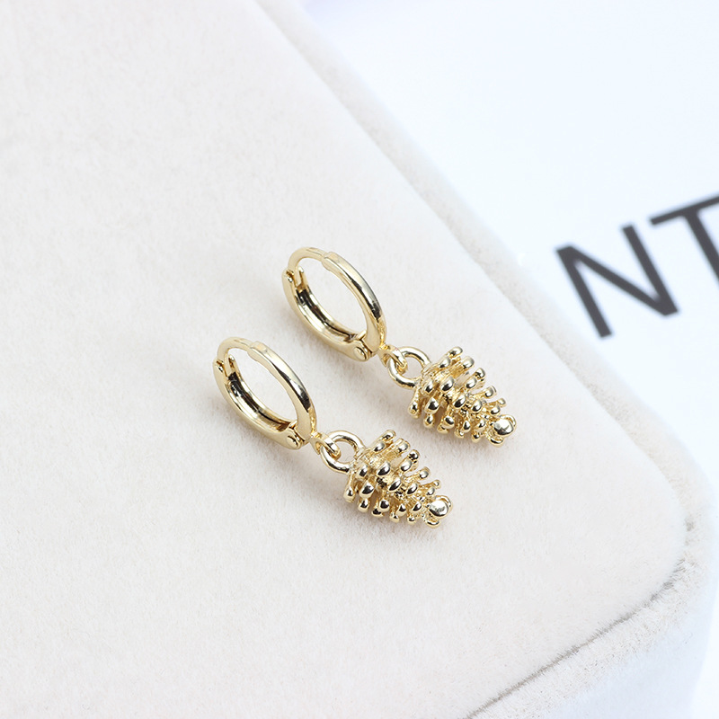 Simple Korean Version Of Pine Cone Earrings Without Gold-plated Earrings