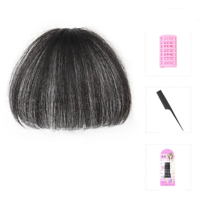 French 3d Air Bangs Wig Female Character Natural And Realistic Invisible Real Hair Piece 18 Style - Shop at LoveMi