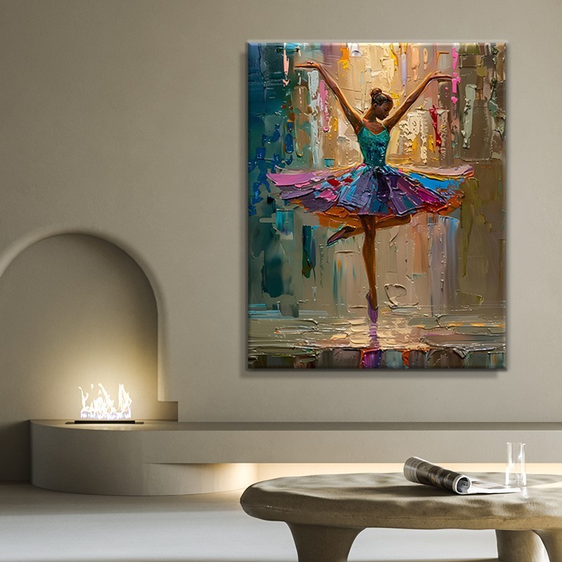 Hand-Painted Oil Paintings On Canvas Abstract Dance Girl Painting Wall Picture For Living Room Home Decor Art No Framed 4
