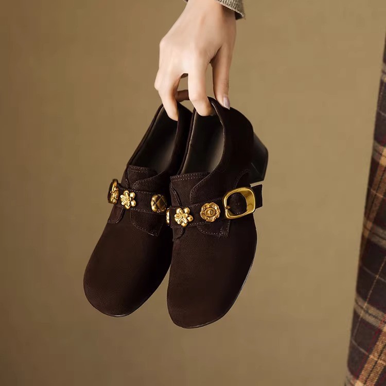 Faux Suede Round Toe Loafers, picture 2 of 4
