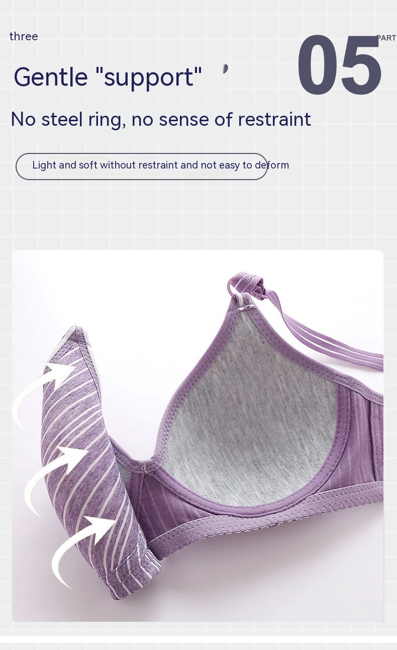 Title 8, Underwear Wireless Comfortable Striped Thin Bra