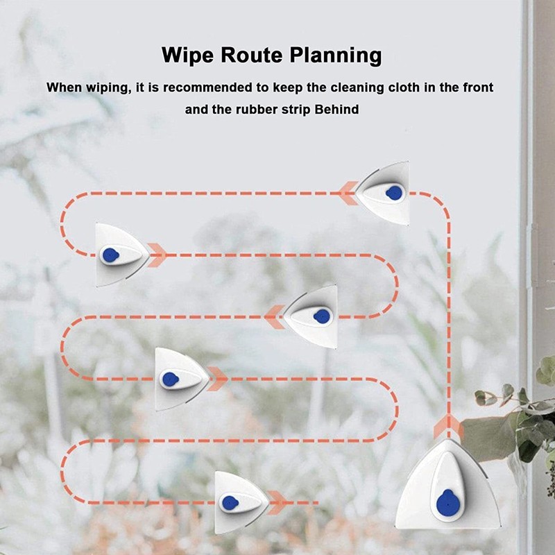 Automatic Magnetic Window Cleaner Brush Double Sided Sponge Wiper Cleaning Tool