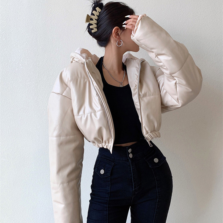 Hooded Zipper Warm Short Padded Coat
