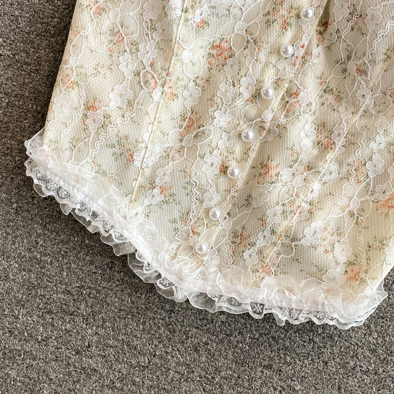 Strap Lace Summer Lace Waist Short Vest