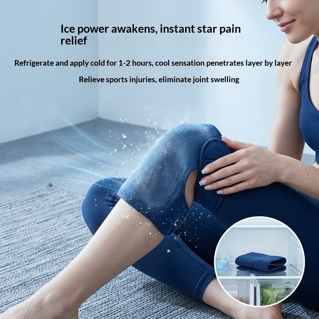 Factory Wholesale Cross-border Solid Gel Knee Pads Breathable Knee Pads Ice Compress Hot Compress Dual-purpose Knee Pads Sports Gel Knee Pads 3