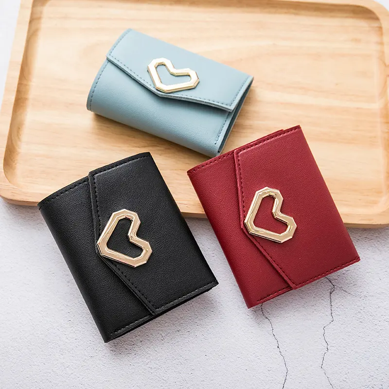 New Wallet Short Style Cross Section Youth Tri-fold Business