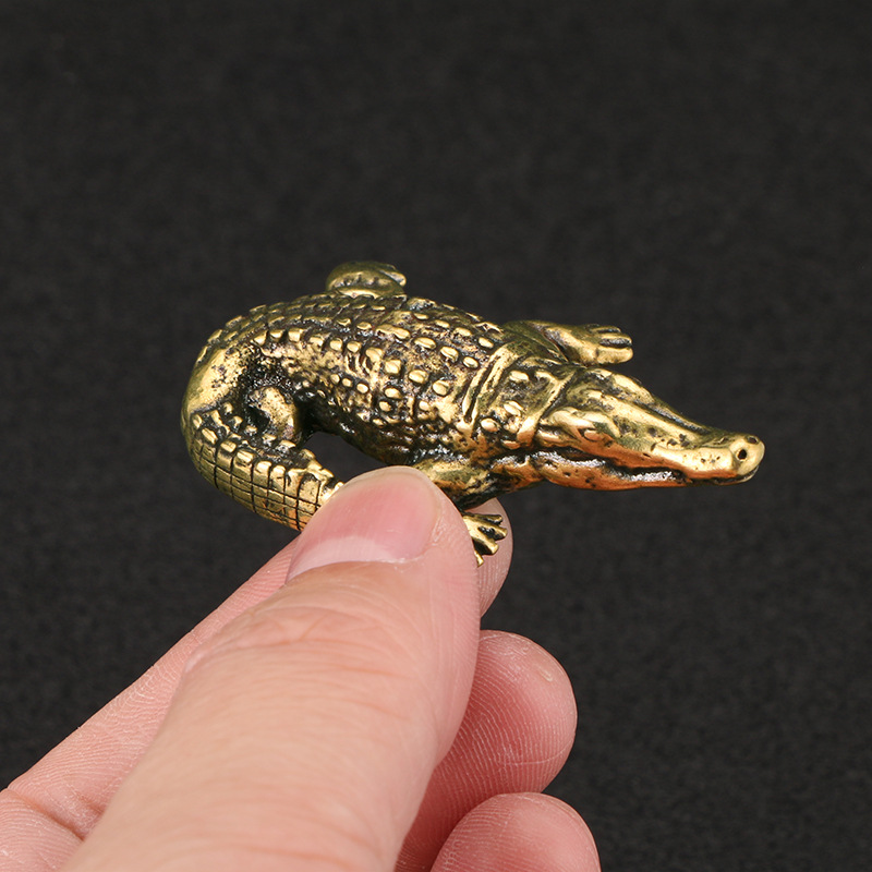 Title 2, Brass Ornament Decoration Chinese Alligator Ant...