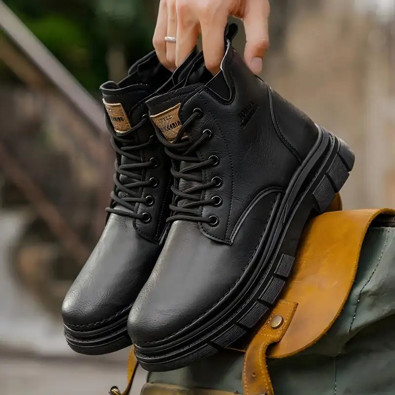 Men's Autumn High-top Martin Boots, British Style