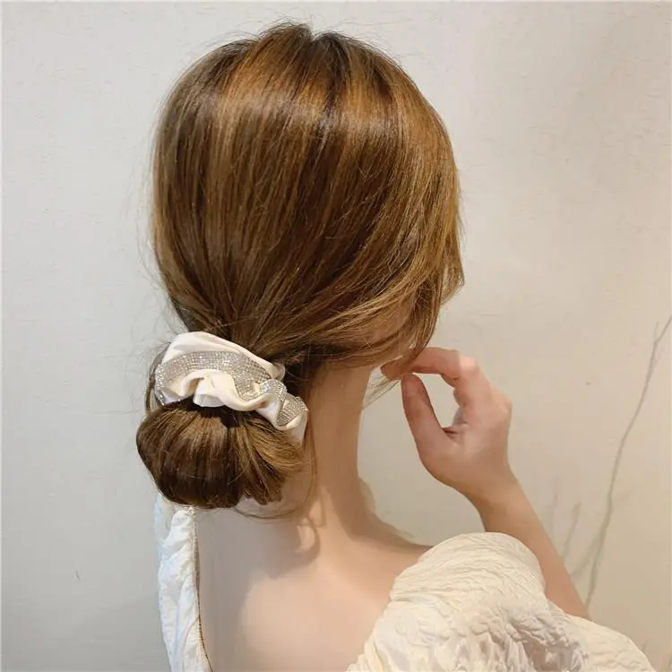 Women's Fashion Personality Horsetail Headwear Hair Rope - Champagne