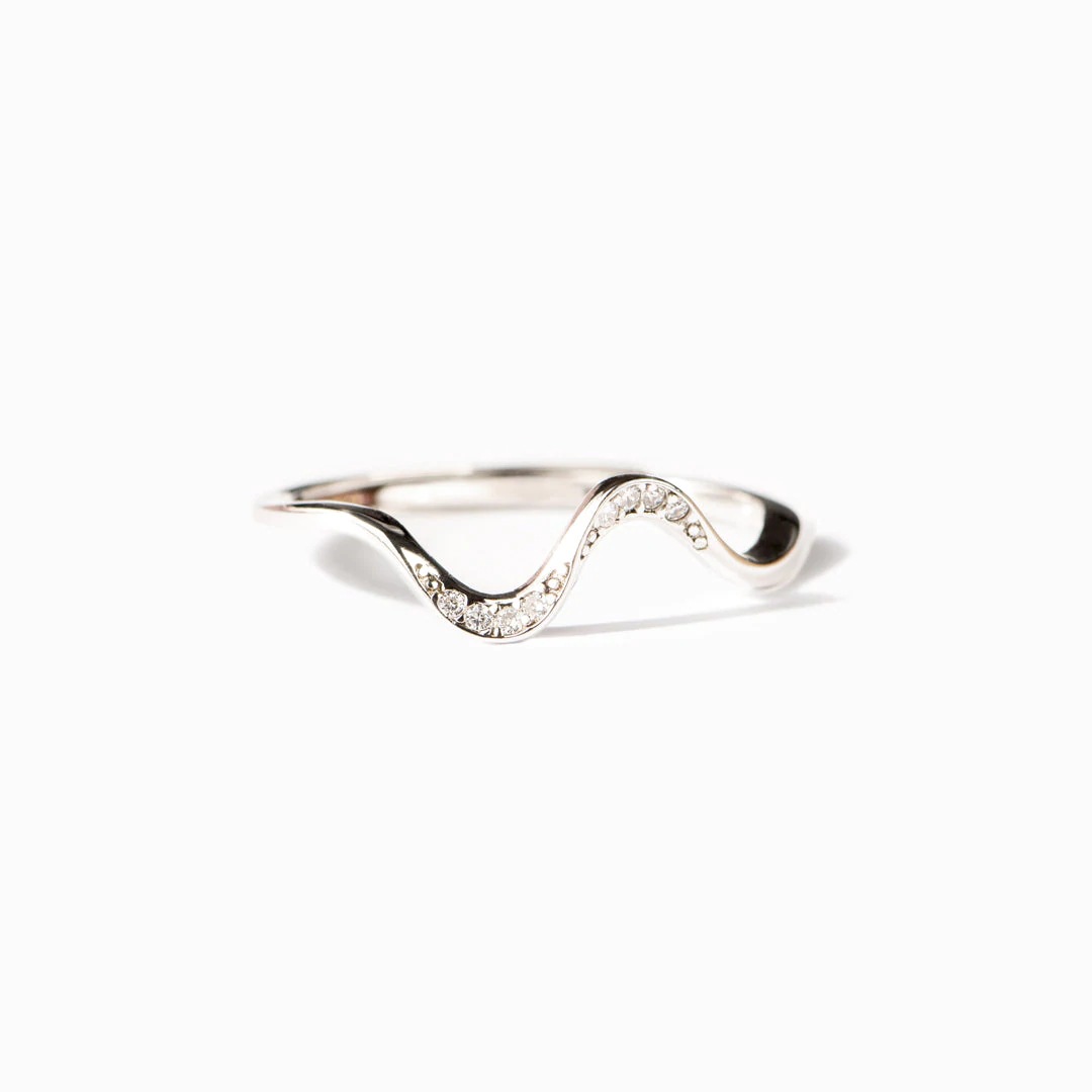 Fashion Water Wave Silver Ring