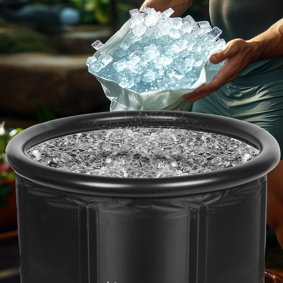 105 Gallons Ice Bath Cold Plunge Tub With Cover For Indoor Outdoor For Recovery, Cold Water Therapy, Athletes — foto 8