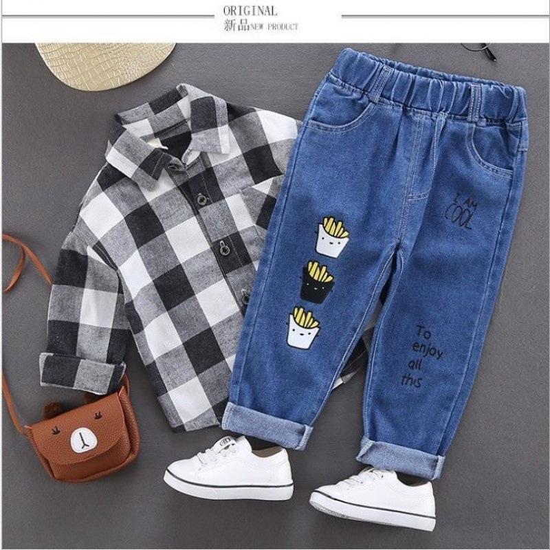 New Printed Boys Denim Long Tide Hot Sale — foto 5