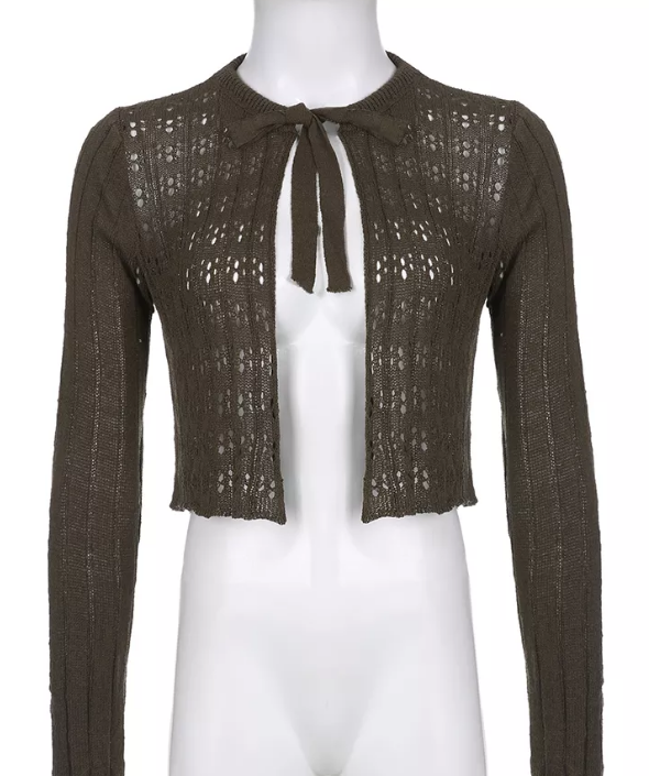 Ladies Fashion Knit Cardigan Long Sleeve