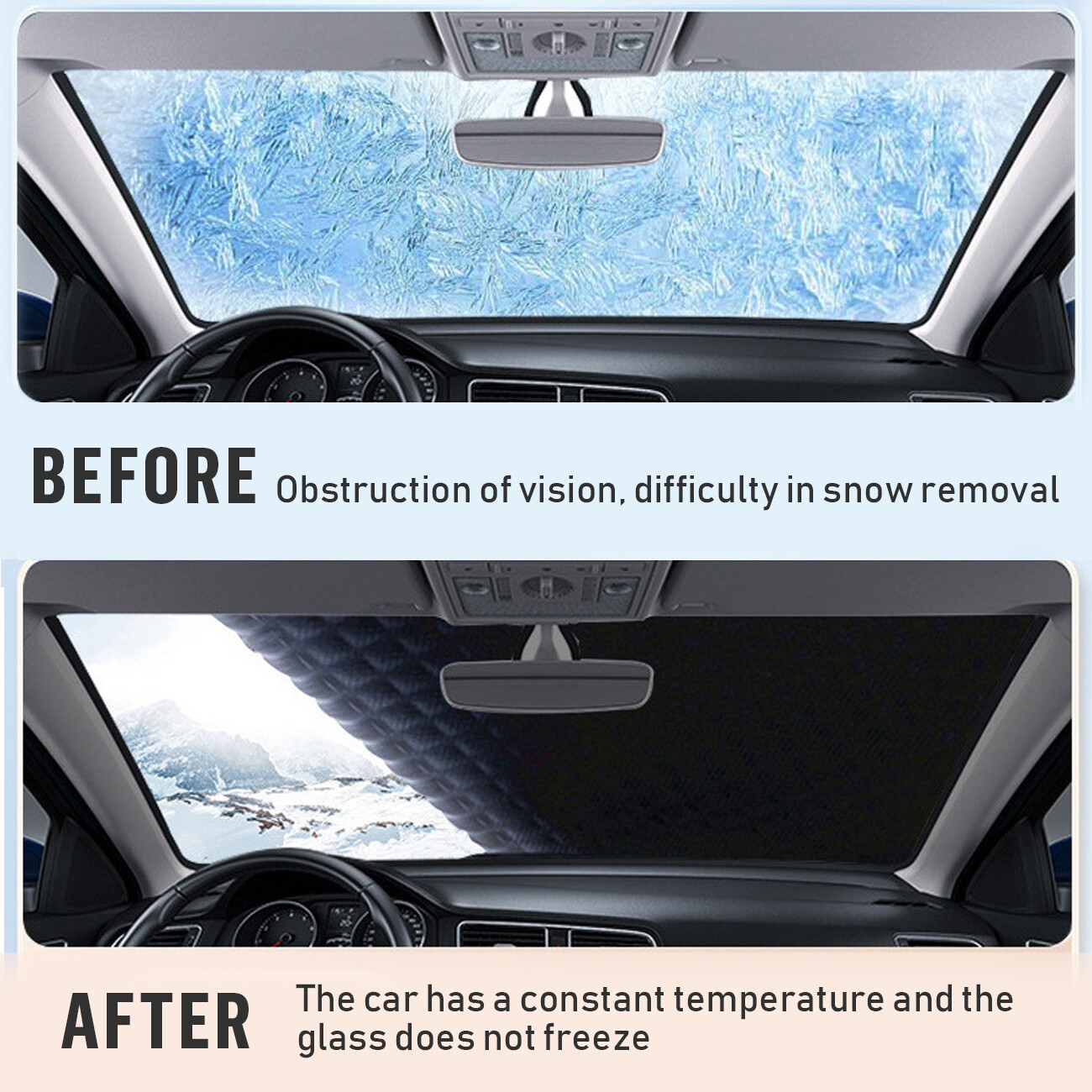 Magnetic Car Windscreen Windshield Frost Ice Snow Cover Window Mirror Protector — image 5