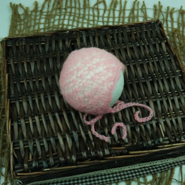 Newborn Photography Mohair Hat Full Moon Pink - Shop at LoveMi
