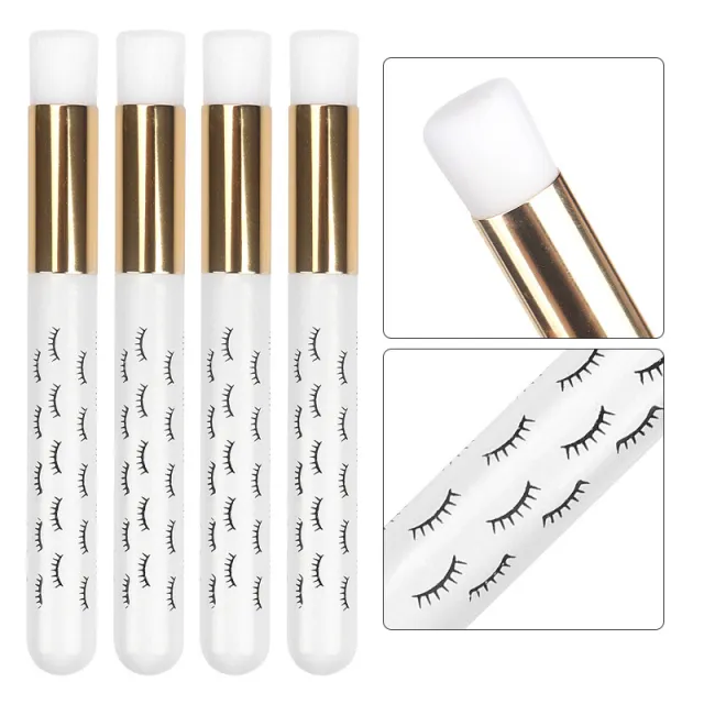 False Eyelash Mousse Brush Household Cleaning Wash Makeup Eyelash White Gold Tube - Shop at LoveMi