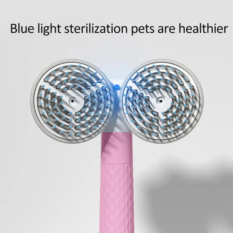 Pet Cat Brush Dog Slicker Brush Double-headed Negative Ion One-button Self Cleaning Dog Cat Hair Removal Pets Products – image 9