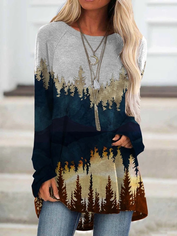 Title 3, Wish Amazon landscape Print long sleeves for women