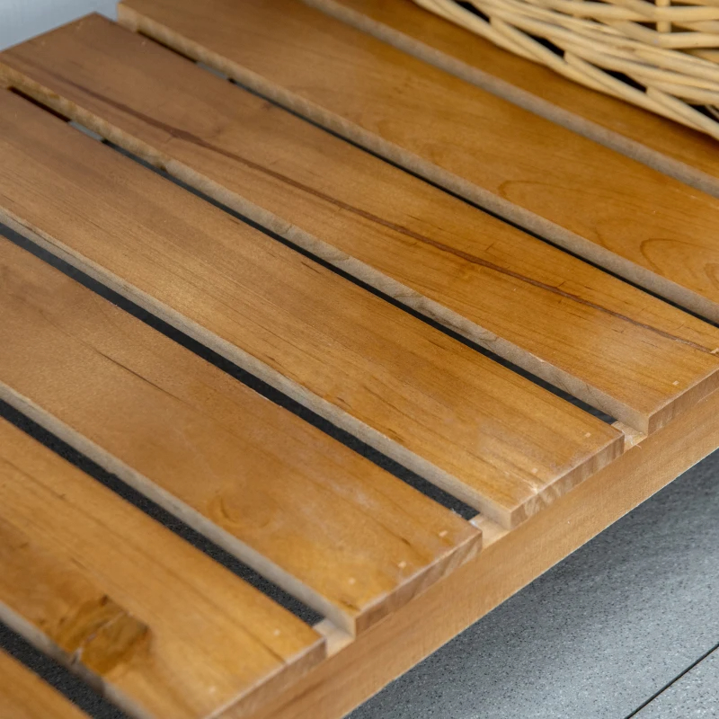 Potting Bench Table, Garden Work Bench, Outdoor Wooden Workstation With Tiers Of Shelves And Drawer For Patio, Courtyards, Balcony, Brown