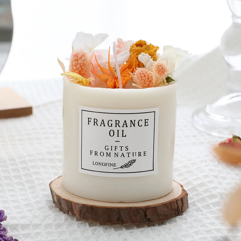 Dried Flowers Decor Romantic Candles – image 7