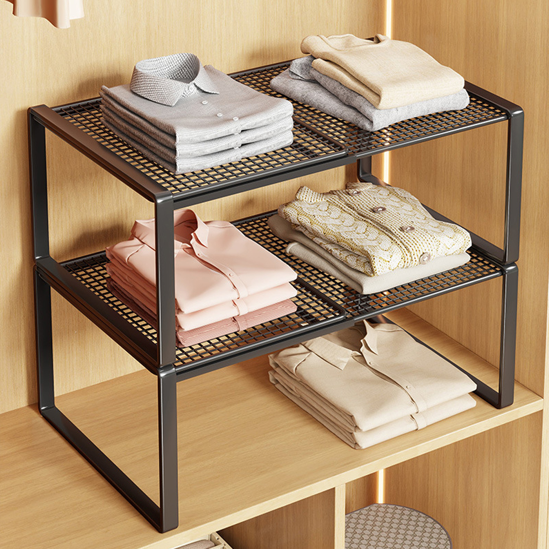 Extendable Wardrobe Tiered Shelves, Storage Rack,cabinet — image 7