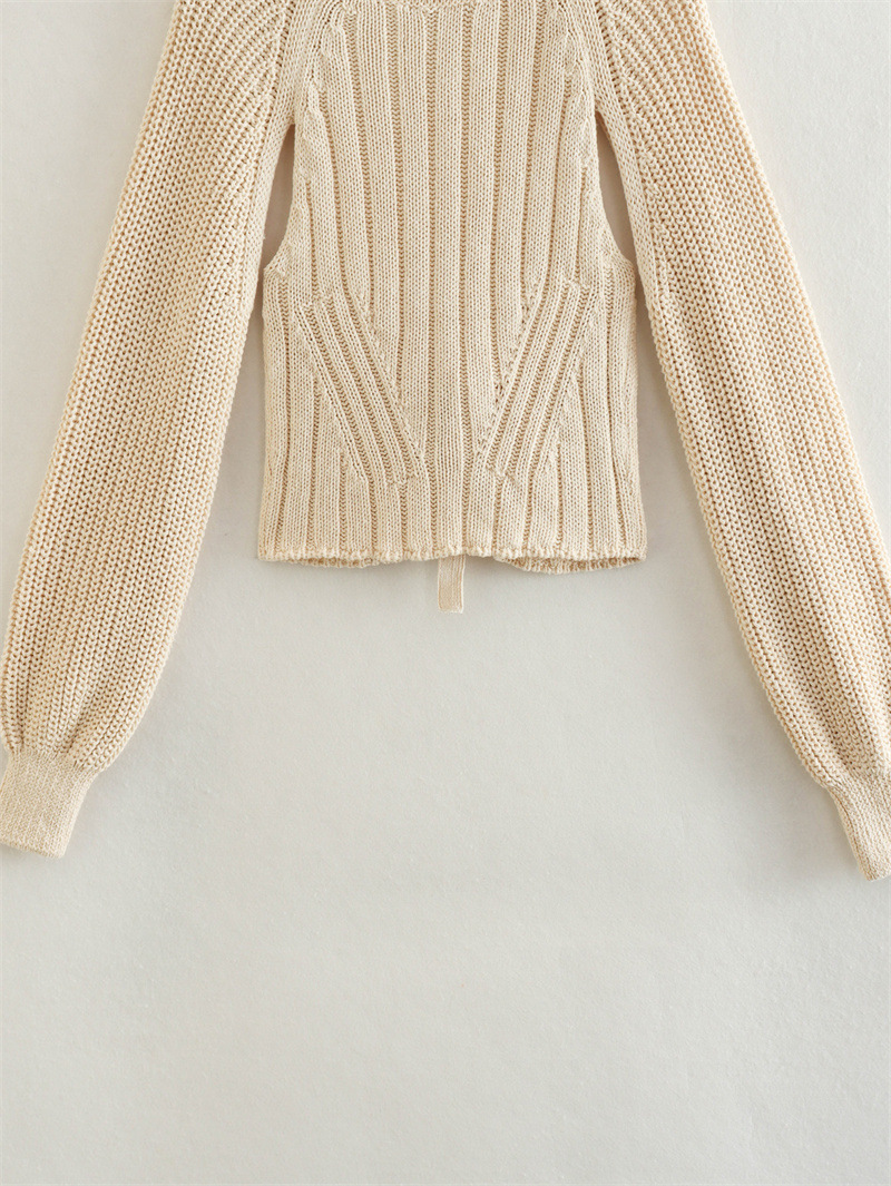 Summer Knitted Sweater Long Sleeve Top