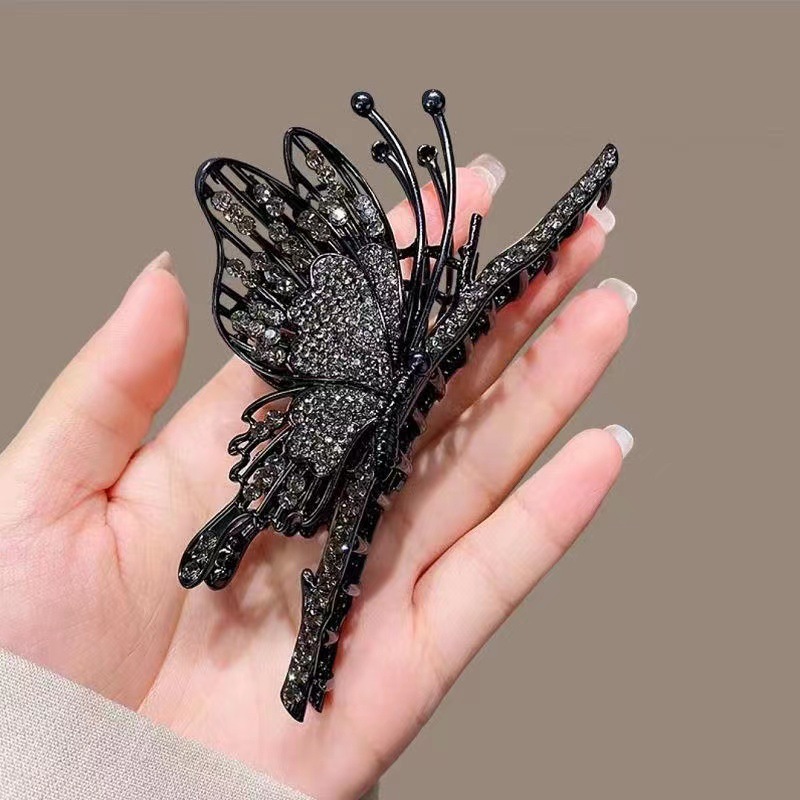 Branch Butterfly Grab Clip Super Fairy Niche Design Black - Shop at LoveMi