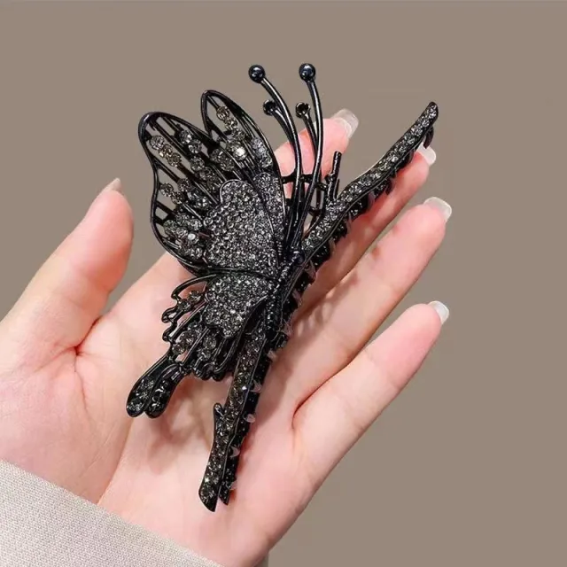 Branch Butterfly Grab Clip Super Fairy Niche Design Black - Shop at LoveMi
