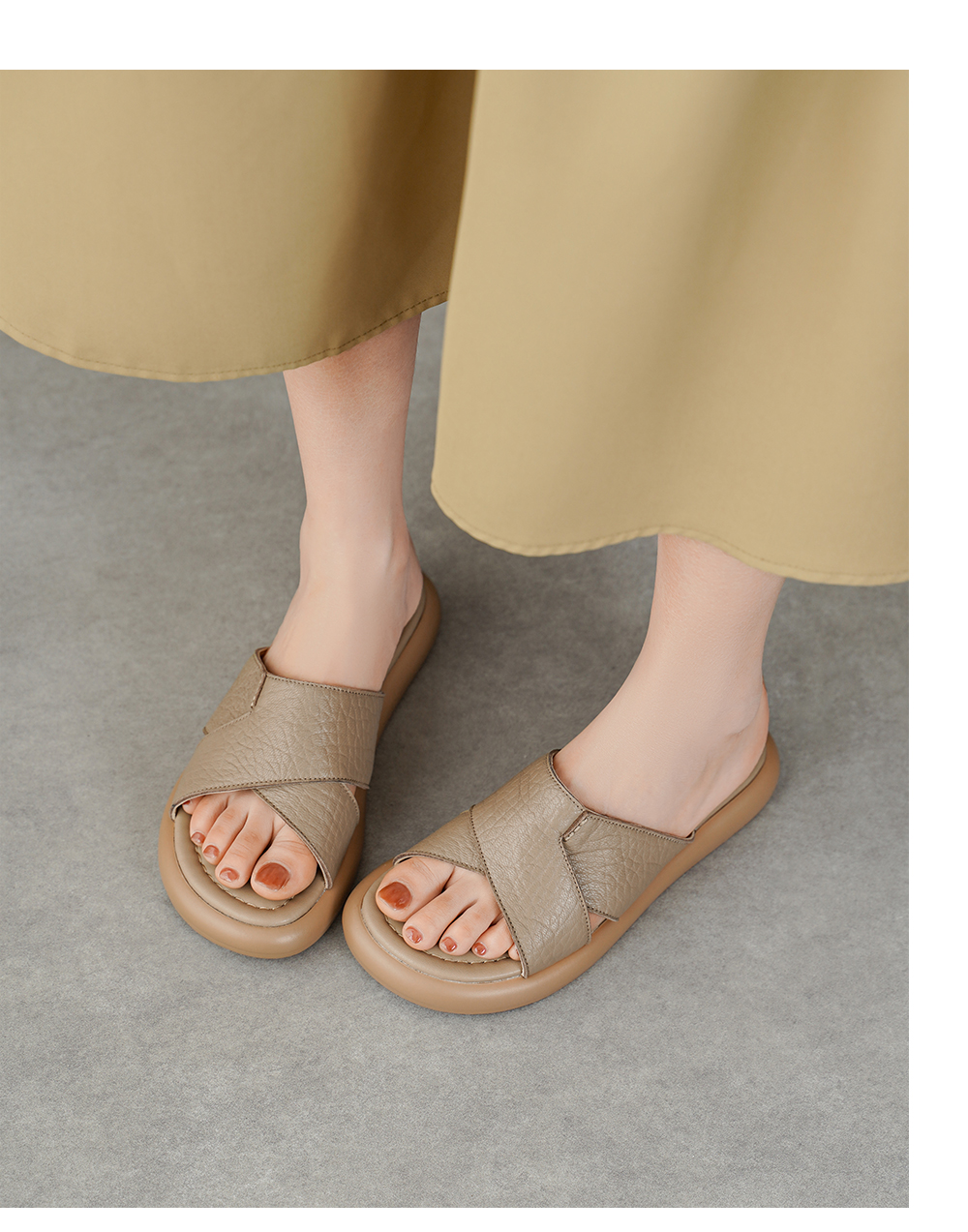 Handmade Sheepskin Slides Artisan Detail – Sarah Express