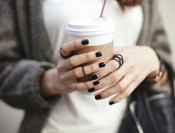 Frosted Black Korean Fashion Trendy Joint Ring