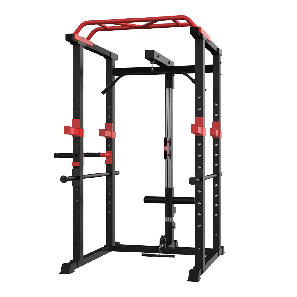 Multi-functional Power Cage Home Adjustable Pullup Squat Rack Capacity Comprehensive Fitness Barbell Rack