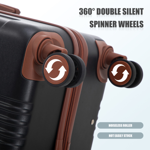 20   24  28  3 Pcs Set In ABS Spinner Wheel Luggage, Carry On Suitcase, Matching Color, TSA Combination Lock