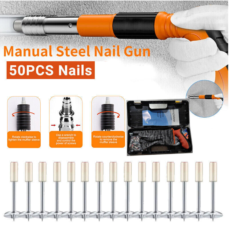 Woodworking Integrated Air Nailer Manual Steel Nail 4 Gears Power Gun NEW — image 12