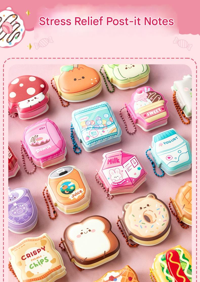 Stress-Relief Mini Sticky Notes Adorable Mini Bean-Shaped Notebook Cute And Super Cute Pocket Memo Pad 2