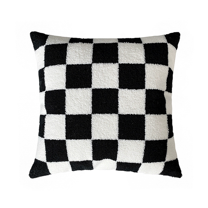 Embroidered checkerboard