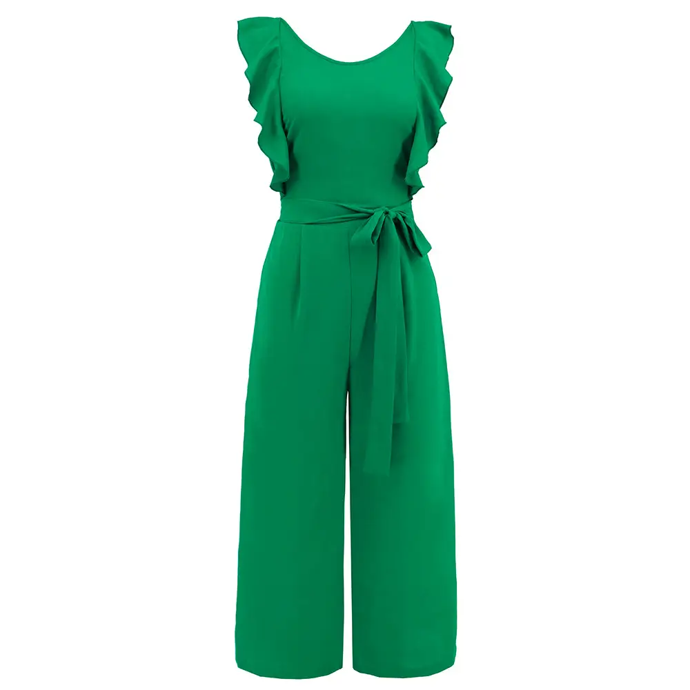 Women's Fashionable Ruffle Lace Jumpsuit