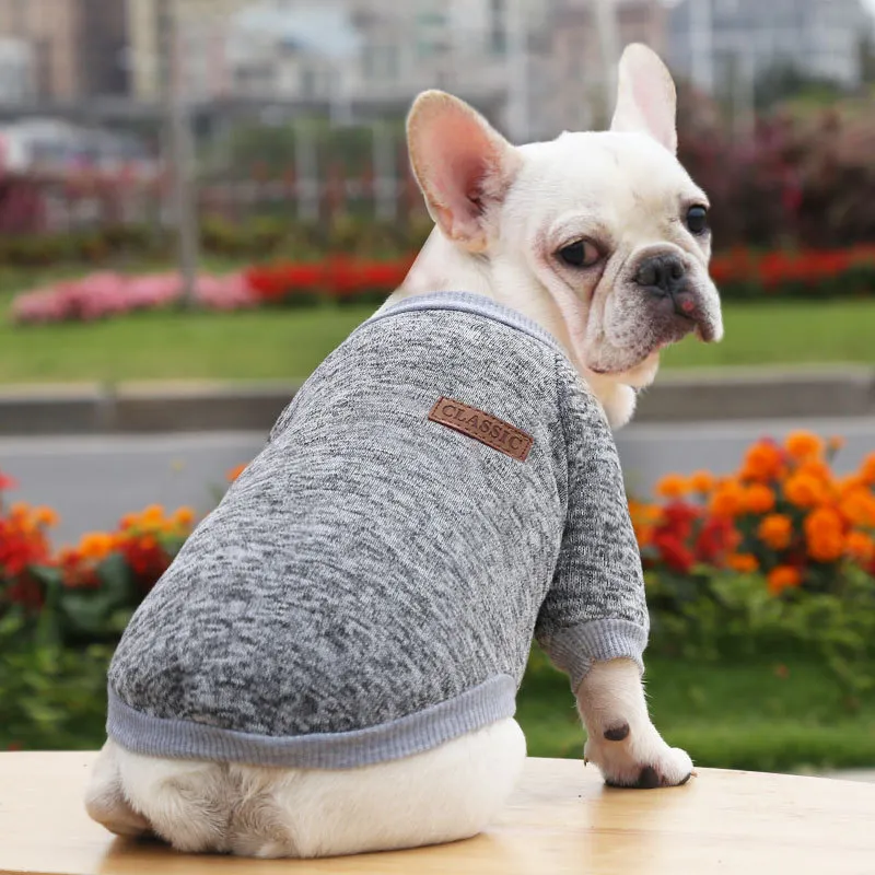 Fall Winter New Style Sweater Two-legged Clothes Dog Supplies - Grey