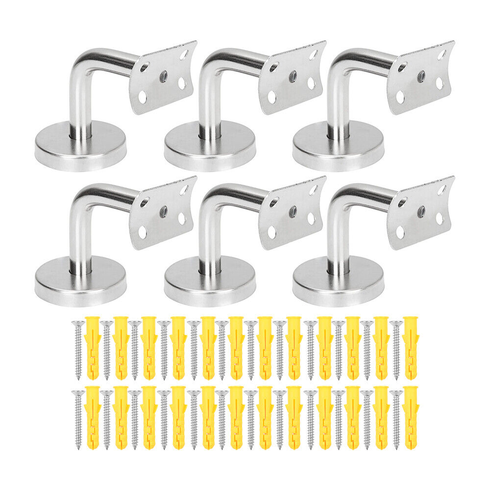 60mm CHROME HANDRAIL BRACKET SCREWS Stair Rail Bannister Holder Wall Support — image 6