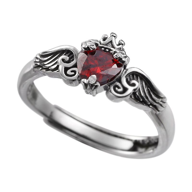 Title 1, Vintage Heart Shaped Zircon Ring Female