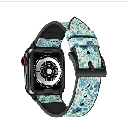 Light Luxury Smart Watch Leather Strap Cyan - Shop at LoveMi