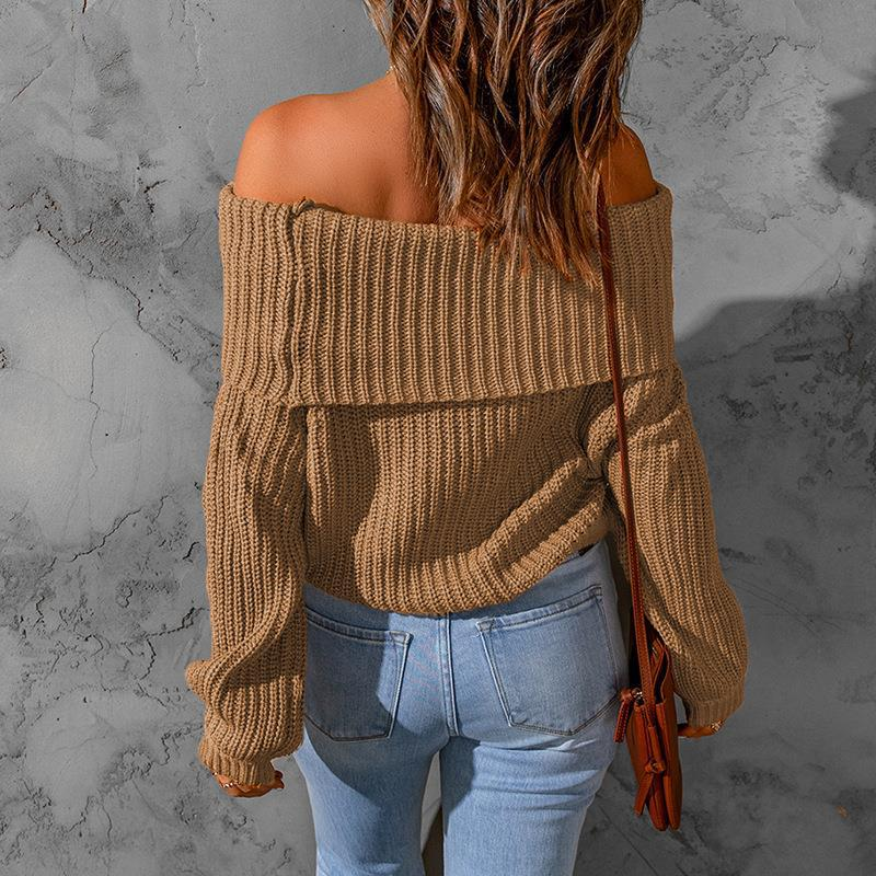 Title 5, Autumn And Winter One-shoulder Off-the-shoulder...