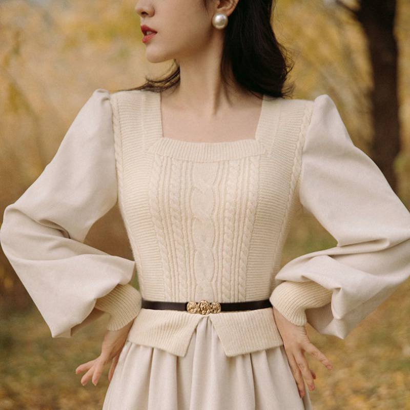 Puff Sleeve A-Line Dress, picture 3 of 5
