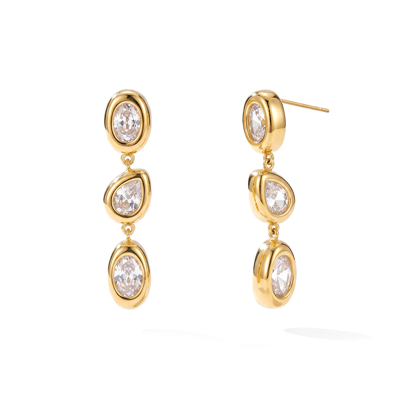Bohemian Elegant High-quality Stainless Steel Women's Long Teardrop Earrings