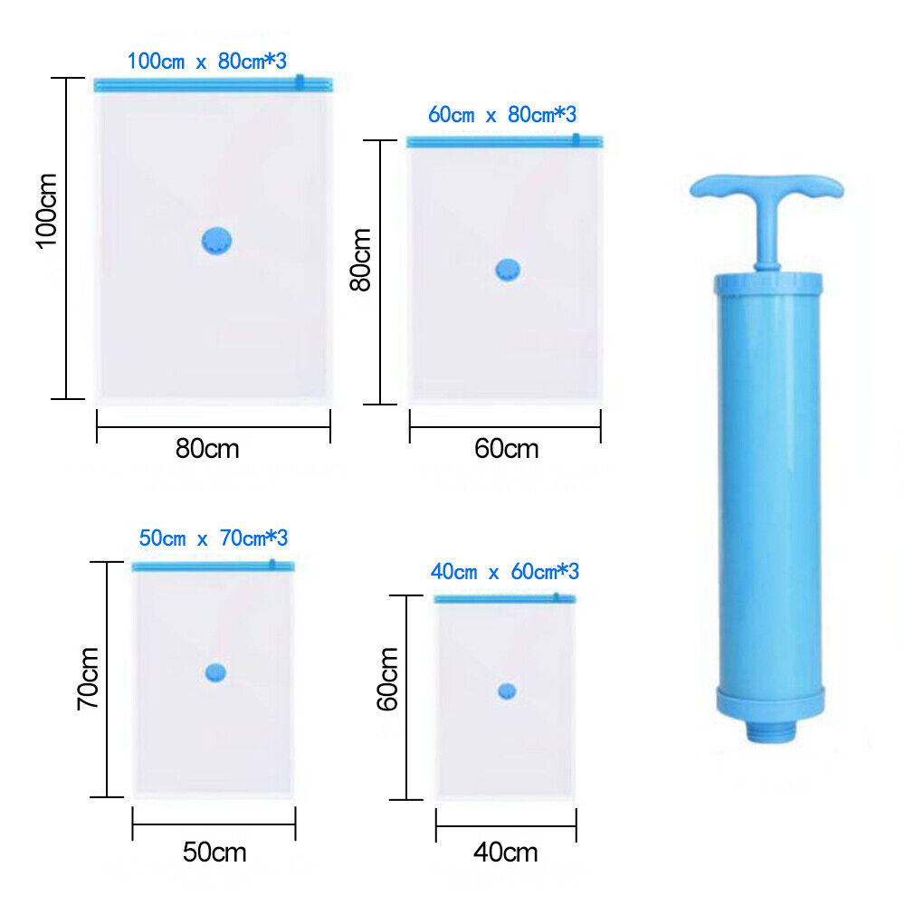12 X Solid Vacuum Storage Bags, Space Saving, Vacuum Saving, Large Vacuum Storage Bags